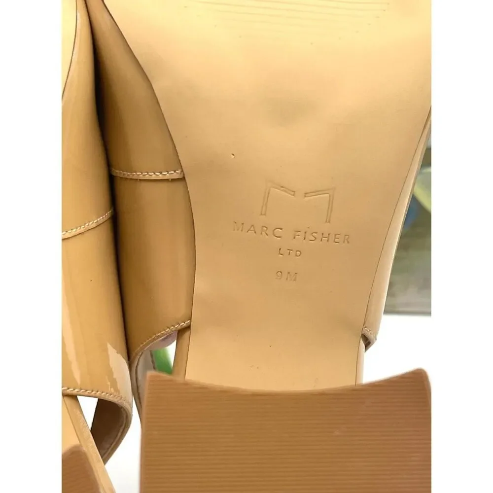 New Marc Fisher Onna slingback dress pumps in Natural Nude Size 9